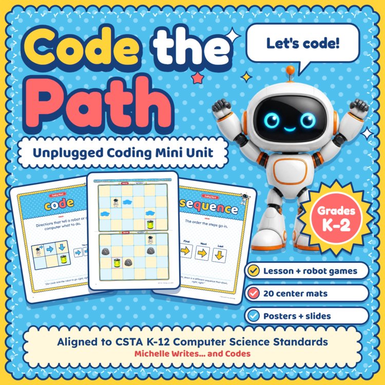 Cover of Unplugged Coding Activities Kindergarten 1st 2nd Grade Computer Science Center