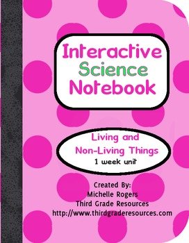 Cover of Living and Non-Living Things Interactive Notebook Pages