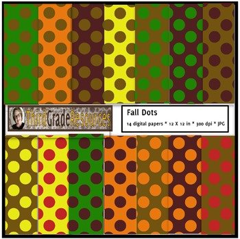 Cover of Fall Polka Dots Digital Paper