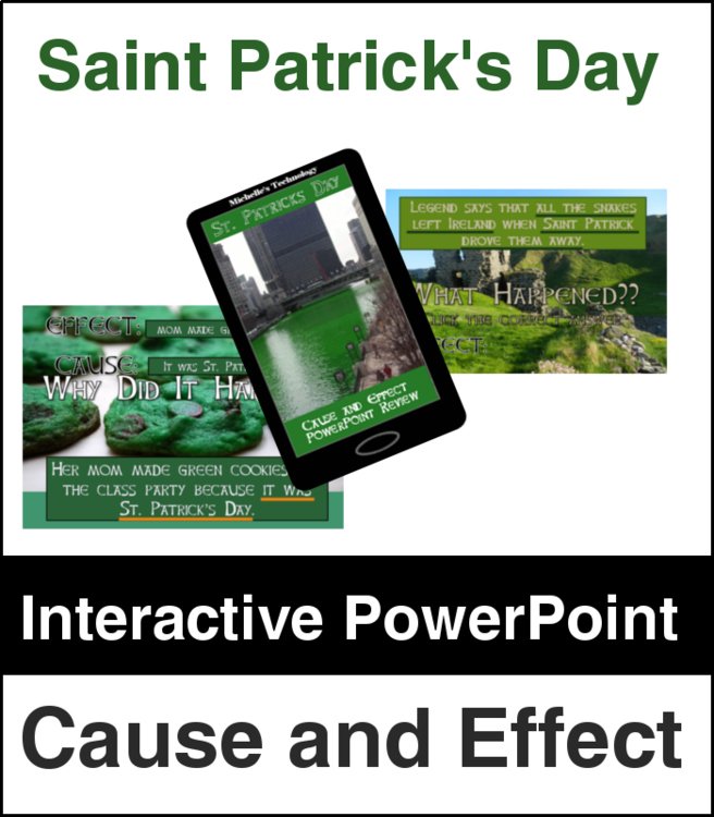 Cover of Cause and Effect Saint Patrick's Day Review NO PREP
