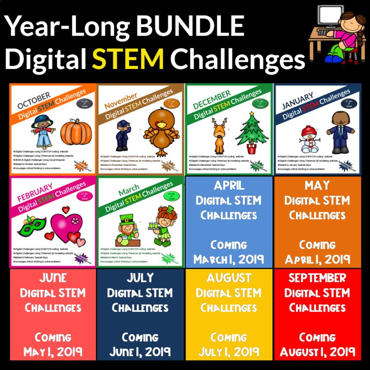 Cover of Monthly Digital STEM Challenges HOLIDAYS