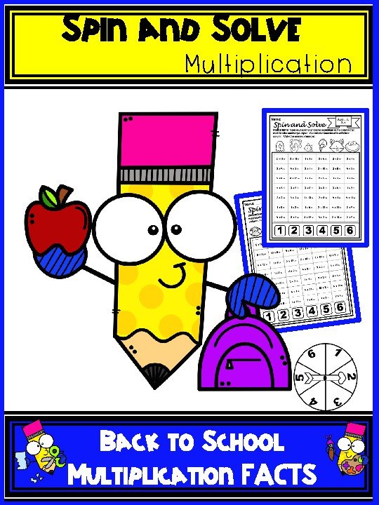 Cover of Back to School Multiplication Math Centers 3rd-5th | No Prep Worksheets