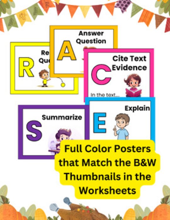 Preview page 3 of Kindergarten R.A.C.E.S. Writing Prompts with Stories - November