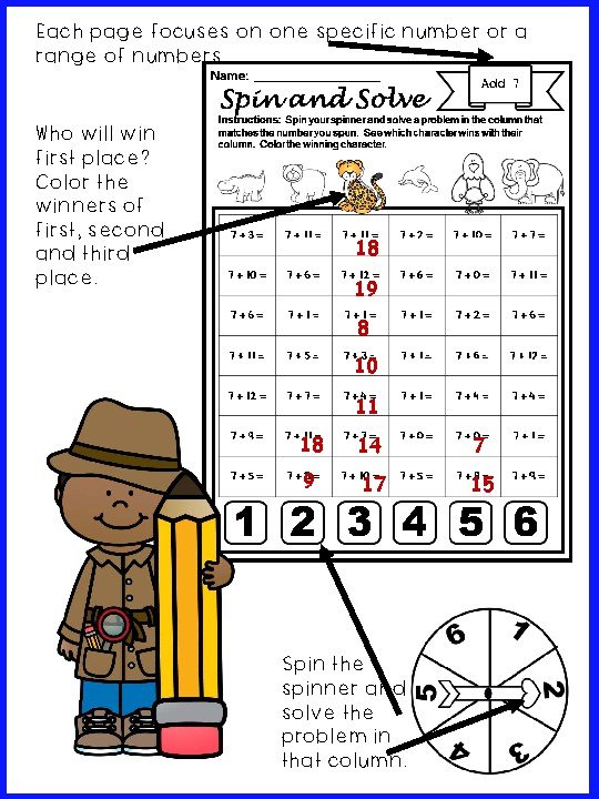 Preview page 2 of Back to School Addition Math Centers K-3 | No Prep Worksheets