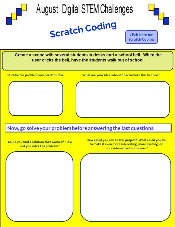 Preview page 3 of Back to School STEM Challenges 3rd-5th | Scratch Coding & Tinkercad 3D