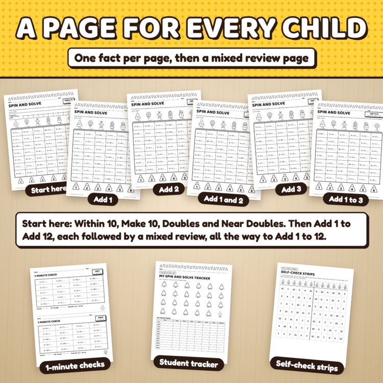 Preview page 3 of Candy Theme Addition Spin and Solve Math Centers