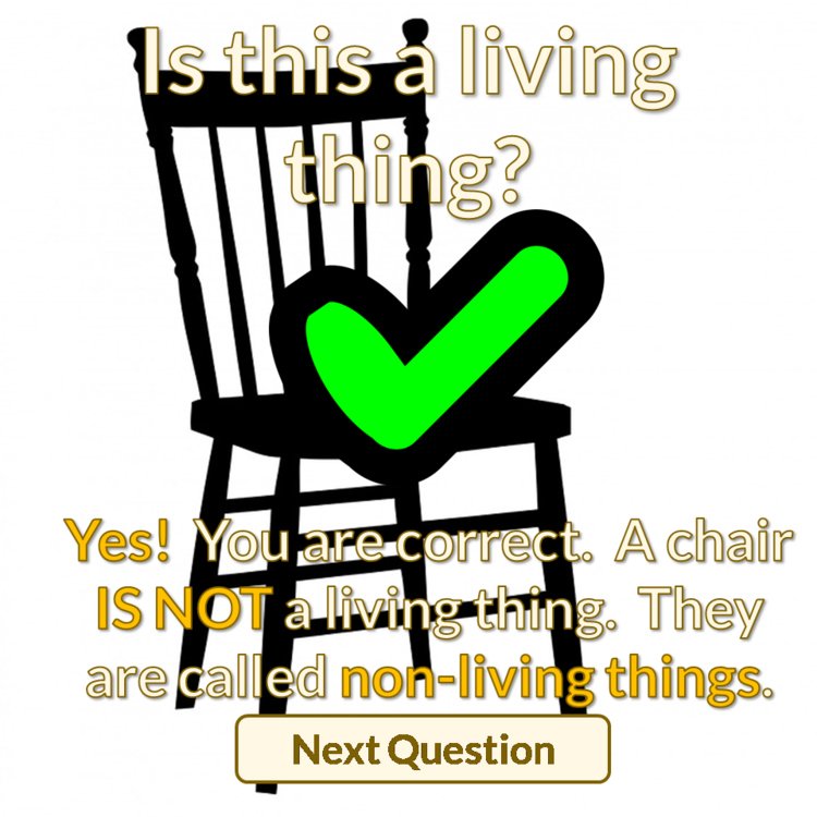 Preview page 3 of Living and Non-Living Things Powerpoint Interactive Quiz, and HOTS NO PREP