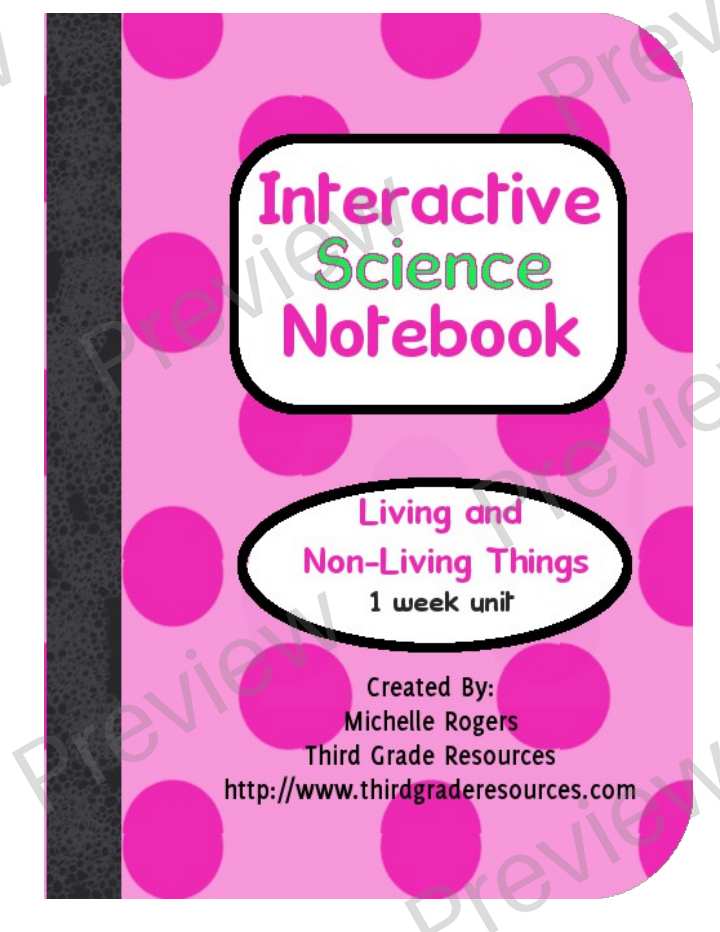 Preview page 4 of Living and Non-Living Things Interactive Notebook Pages