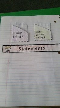 Preview page 3 of Living and Non-Living Things Interactive Notebook Pages
